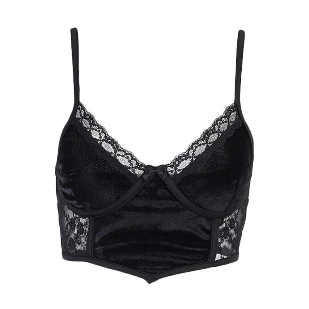 Lace Bustier Crop Top Size